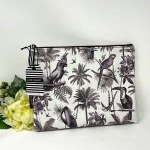 Alice Scott Travel Multi-Use Case Exotic Birds New Cosmetics Art Supply Pouch